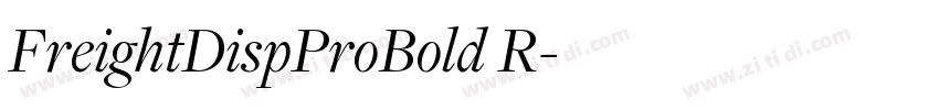 FreightDispProBold R字体转换 FreightDispProBold R字体转换